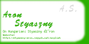 aron styaszny business card